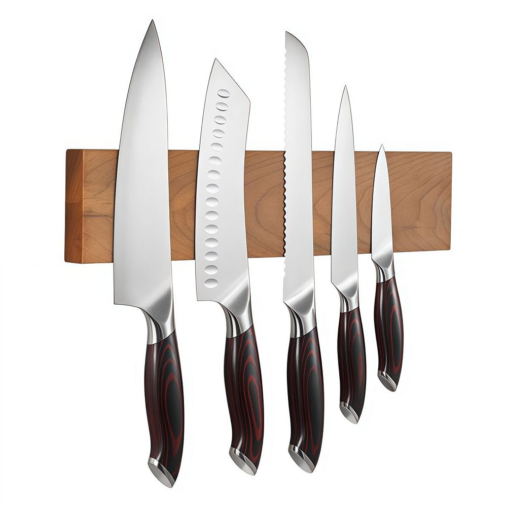 6 Piece High Carbon Stainless Steel Kitchen Knife Set with Magnetic Holder