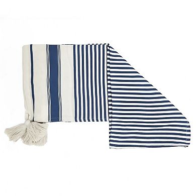 Cotton Blend Striped Throw Blanket 2 Pack