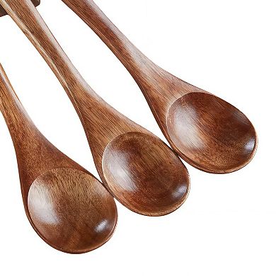 Wooden Teaspoon Set 6 Pieces Serving Utensils