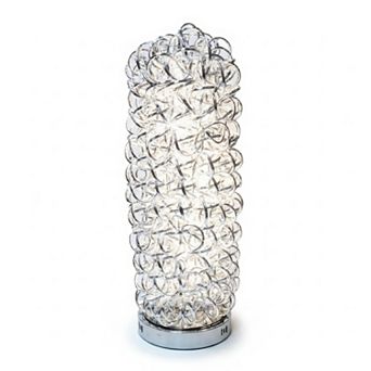 23"H Artsy Aluminum Wire Wrapped Decorative Column Lamp