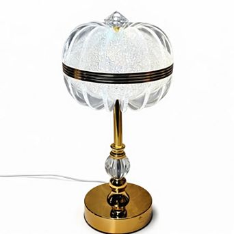 13"H Golden Base Oval Touch Lamp, LED Decorative Ambient Accent