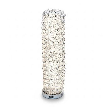 38"H Artsy Aluminum Wire Wrapped Decorative Column Lamp