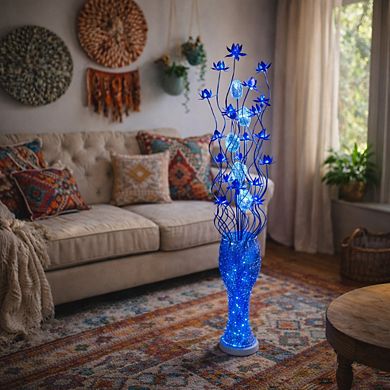 60"H Red LED Blossom Decorative Floor Lamp for Home & Office