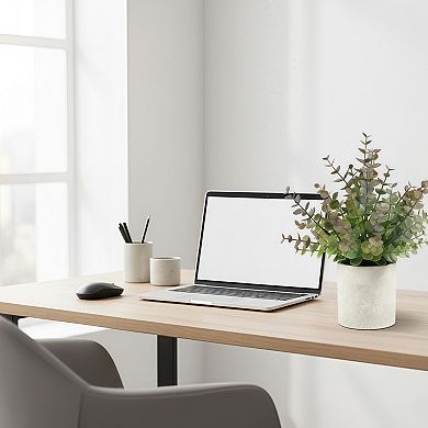 2 Pack Artificial Eucalyptus Potted Plants Indoor Decor