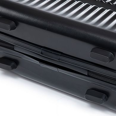 2 Piece ABS Spinner Wheel Luggage Set with Combination Lock Front Opening Cosmetic Case