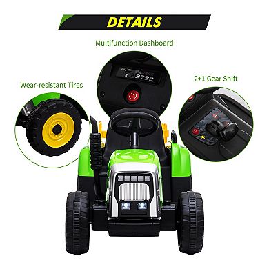 12V Kids Ride On Tractor,Battery Powered Electric Tractor