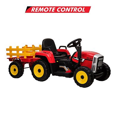 12V Kids Ride On Tractor,Battery Powered Electric Tractor