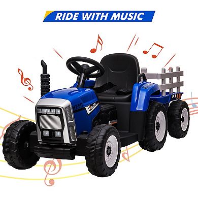 12V Kids Ride On Tractor,Battery Powered Electric Tractor