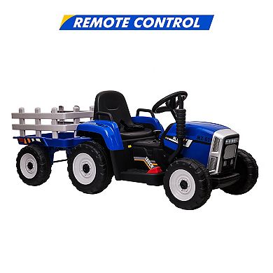 12V Kids Ride On Tractor,Battery Powered Electric Tractor
