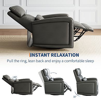 Adult Manual Recliner Chair with 360° Swivel