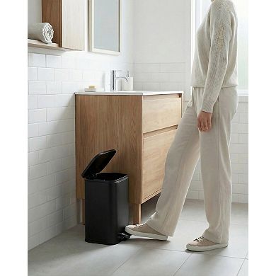Garvee 1.3 gal Bathroom Trash Can, Step Garbage Can with Soft-Close Lid