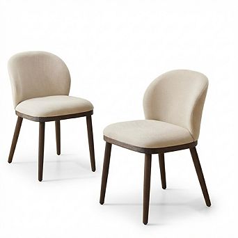 Set of 2 Modern Upholstered Dining Chairs