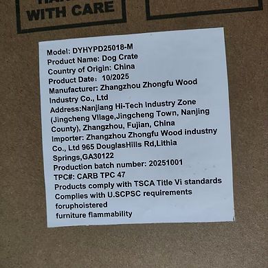 IFMALL Furniture Style Dog Crate End Table with Wheels for Small Pets