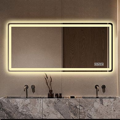 28 in.* 60 in.LED Bathroom Mirror for Bathroom Wall Decor