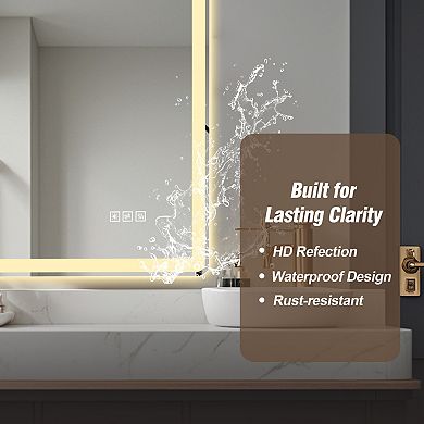 28 in.* 60 in.LED Bathroom Mirror for Bathroom Wall Decor