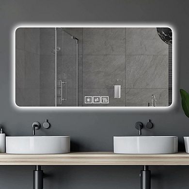 28 in.* 60 in.LED Bathroom Mirror with One-touch Demist Function