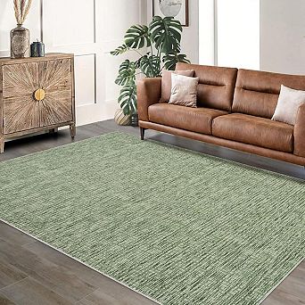 Washable Geometric Area Rug, Non-Slip Ultra Thin Soft Stain Resistant