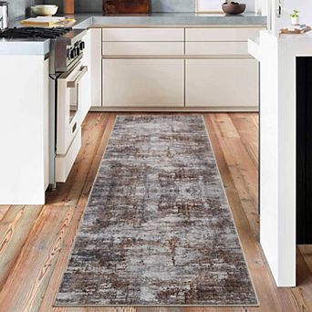 Washable Abstract Fluffy Rug - Soft Plush Accent Carpet for Home