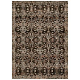 Vintage Pattern Pearl Yarn Rug - Soft Washable Carpet with Non-Slip Backing for Home