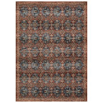 Vintage Pattern Pearl Yarn Rug - Soft Washable Carpet with Non-Slip Backing for Home