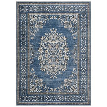 Vintage Pattern Washable Rug - Soft Durable Indoor Carpet for Home Spaces