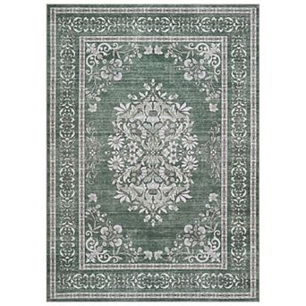 Vintage Pattern Washable Rug - Soft Durable Indoor Carpet for Home Spaces