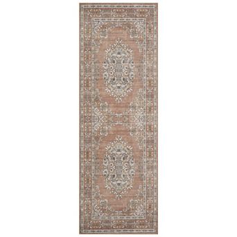 Vintage Pattern Washable Rug - Soft Durable Indoor Carpet for Home Spaces