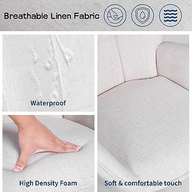 Mid Century Modern Upholstered Accent Chair for Living Room, Dining Room, or Kitchen