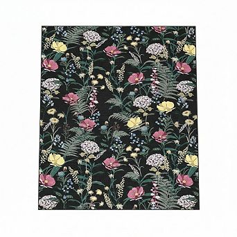 Ultra Soft Low Pile Modern Floral Accent Carpet, Non Slip & Non-Shedding