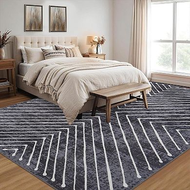 Modern Rug,Machine Washable,Non-Slip,Non-Shedding,Stain-Resistant