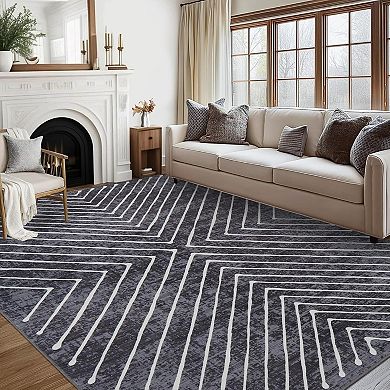 Modern Rug,Machine Washable,Non-Slip,Non-Shedding,Stain-Resistant