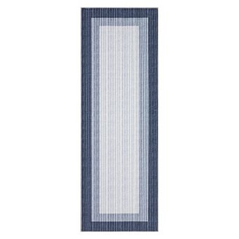 Modern Bordered Area Rug, Machine Washable Geometric Carpet, Soft Non-Slip Neutral Floor Mat