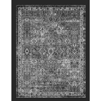 Washable Vintage Floral Large Area Rug Boho Non-Slip Foldable Carpet Accent Super Soft Thin Printed