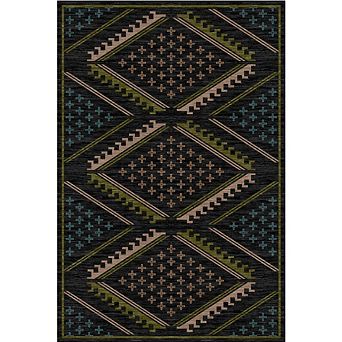 Washable Area Rugs Boho Geometric Large Rug for Bedroom Low Pile Soft Non-Slip Throw Mat