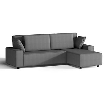 96" L-Shaped Boneless Couch, with Side Chaise for Living Room, No Assembly, Modern