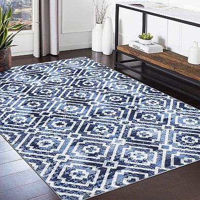 Rugs for Living Room Bedroom Non-Slip Machine Washable Rugs Distressed Large Area Rug