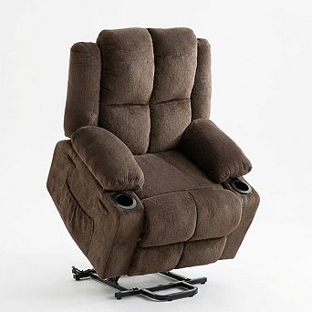 Oversized Power Lift Recliner Chair for Elderly Electric Reclining, Heat & Massage, Stand Assist