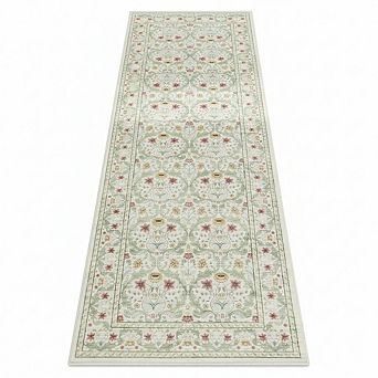 Vintage Floral Soft Rugs,Foldable,Non-Shedding Floor Cover,Non Slip,Low Pile