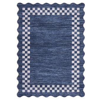 ANIXOL Modern Scalloped Washable Rug