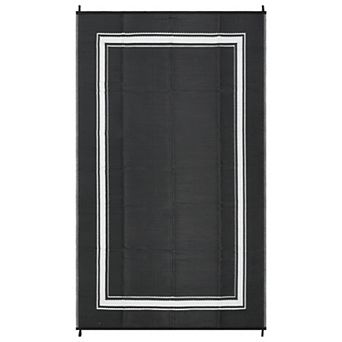 Waterproof Reversible Outdoor Rug Modern Edged Plastic Straw Carpet, Lightweight Durable Area Mat