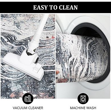 Modern Abstract Rugs - Machine Washable, Non-Slip & Stain Resistant,Soft Touch, and Stylish