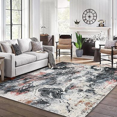 Modern Abstract Rugs - Machine Washable, Non-Slip & Stain Resistant,Soft Touch, and Stylish