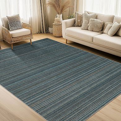 Washable Black Diamond Area Rug for Living Room, Non Slip Bedroom Carpet