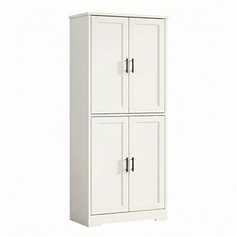 70" Tall Kitchen Pantry Cabinet, Adjustable Shelves, Wooden Coffee Bar Cabinet for Living Room