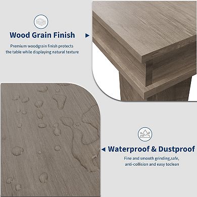 Spacious 71" Wood Farmhouse Dining Table for 6-8, Ideal for Dining Room, Kitchen, Office