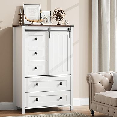 ANIXOL Tall Dresser with Drawers and Cabinet