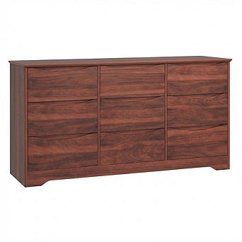 Wooden Dresser with 9 Drawers, Closet with Deep Storage, Large Chest of Drawers for Living Room