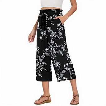 Women's Drawstring Casual Capri Pants