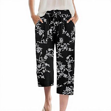 Women's Drawstring Casual Capri Pants
