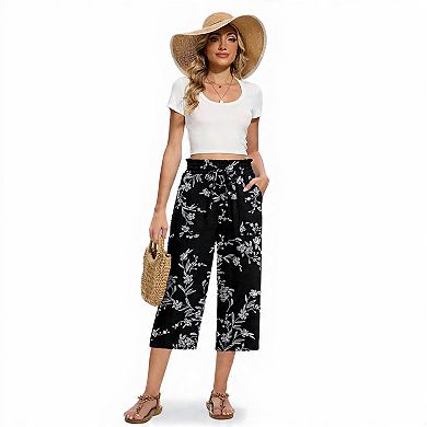 Women's Drawstring Casual Capri Pants